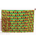 Handwoven Kente Cloth Asante Fabric Ashanti Ghana Kente African Art 6 ya... - $388.43 CAD