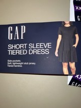 Gap Short Sleeve Tiered Dress Women’s Size XXL True Black - £22.30 GBP