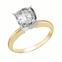 Cushion Diamond Ring 14K Yellow Gold (0.57 Ct G VS2 Clarity) GIA  - £997.31 GBP