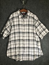 American Fusion Gear 3XL Button Up Shirt Mens XXXL Short Sleeve Tee Regu... - $11.97