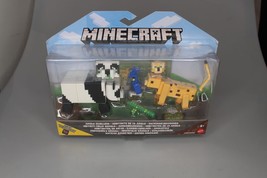 Minecraft Jungle Dwellers Figure Pack | Panda Parrot Leopard | + Free App! NIB - £10.04 GBP