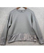 Nike Dri Fit Gray Just Do It Sweatshirt Ribbed Texture Womens M Athleisure - $17.42