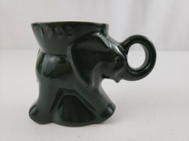 Frankoma Pottery Political Gop 1993 Dark Green Elephant Mug Great Condition - $20.00