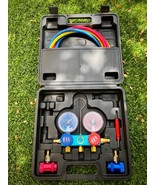 3 Way Air Conditioner Diagnostic Manifold Gauge Set For R1234yf Freon Ch... - $82.33