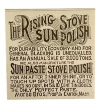 Rising Sun Paste Stove Polish 1894 Advertisement Victorian Morse Bros ADBN1vv - £7.96 GBP