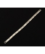Silver Tone Bracelet with Rhinestone Accents 8 Inches Long Nice Bling! - $231.69 MXN