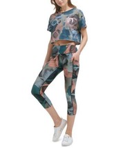 Calvin Klein Womens Activewear Performance Printed Cropped Leggings 2XL - £25.22 GBP