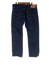 Levi&#39;s 501 38 x 32 Fly Button Jeans Mens Dark Wash Denim Levis Measures: 37 x 29 - $55.79