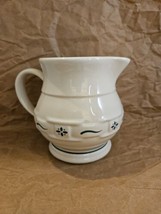 Longaberger Pottery Pitcher Woven Traditions Heritage Green Small Pitcher 6&quot; - $16.83