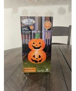Airblown Inflatable Pumpkin Duo Stack 3.5ft Light Up Halloween Yard Deco... - €16,87 EUR