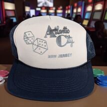 Vintage Atlantic City Trucker Hat Cap One-Size Snapback Adjustable Dice ... - $26.85