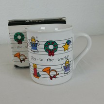 Hallmark Christmas Coffee Mug Joy to the World Rejoice Angels 1984 Origi... - £7.79 GBP