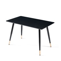 Black Modern Kitchen Dining MDF Table For Smart Home - £170.24 GBP