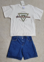 Vintage 90s Baby Guess 2 Piece Shirt &amp; Shorts Set Baby Size XL (6Y) USA ... - $38.96