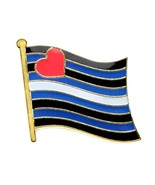 LEATHER PRIDE FLAG LAPEL PIN 0.5&quot; Hat Tie Tack Badge LGBT Gay Queer Cult... - $129.73 MXN