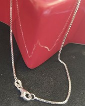 Box Chain -- Anklet 9&quot; to 13&quot;  --  Sterling Silver -- Made In Italy  [TQ] - £14.41 GBP+