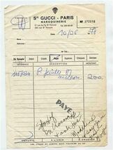 Ste Gucci Paris Leathergoods Original 1978 Receipt - $17.82