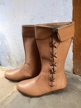 Medieval Leather Boots | Renaissance SCA LARP Cosplay Boots | Reenactmen... - £59.61 GBP