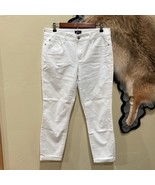 Not Your Daughters Jeans Size 10 NYDJ Rachel Roll Cuff Ankle White Spring Casual - $28.58