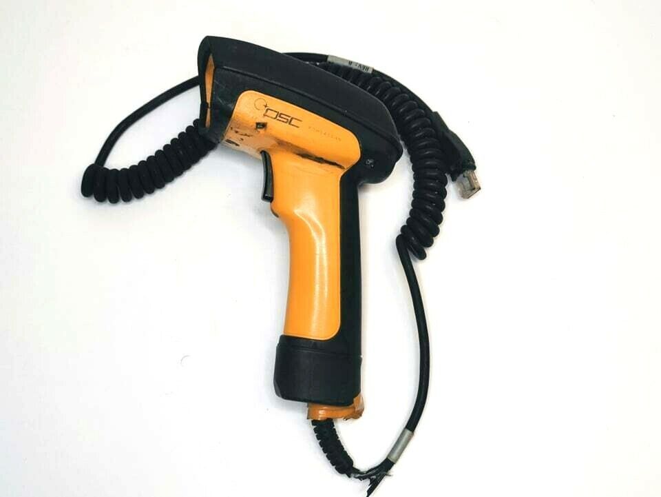100% UNTESTED PSC BLACK &amp; YELLOW POWERSCAN BARCODE SCANNER CORDED STANDA... - $17.80