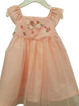 CarterYou- Pink meshy embroidered dress with bloomers. - £12.22 GBP