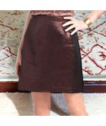 $148 Anthropologie Metallic Shimmer Skirt 4 Small Brown Bronze A Line NWT - £39.68 GBP