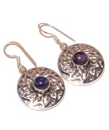Blue Amethyst Cabochon Gemstone 925 Silver Overlay Handmade Drop Dangle ... - €8,51 EUR