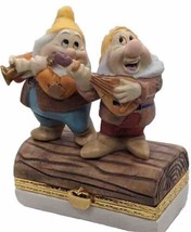 Disney Snow White Sneezy and Happy Bradford Exchange Trinket Box C.O.A NEW - £39.56 GBP