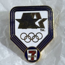 7 Eleven 1984 Los Angeles Olympics Logo USA Olympic Rings Lapel Hat Pin - £6.33 GBP