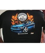 Super Bee muscle classic car by Dodge - w/flames on a Black XXXL tee shi... - $32.90 CAD