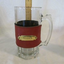 &quot;#1 Coach&quot; Personalized Collector Lg. Glass Beer Mug Stein Leather Band ... - £5.37 GBP