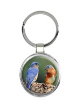Eastern Bluebird : Gift Keychain Bird Watcher Photo Nature Blue Bird - £6.38 GBP