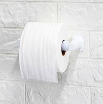 MAINSTAYS Toilet Tissue Holder White Finish Wall Mount Standard Size Bra... - £6.50 GBP