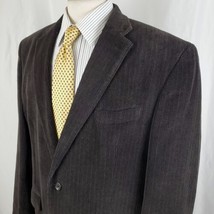 Chaps Ralph Lauren Sport Coat Jacket 44R Cotton Corduroy Gray Two Button - £26.56 GBP