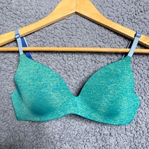 Victoria Secret No Wire Push Up T-Shirt Teal Wireless Wirefree Multiway Bra 32B - £15.88 GBP