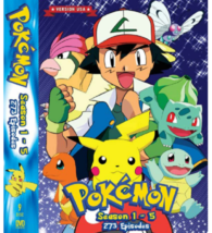 Pokemon Season 1-5 Indigo League Orange Island Johto Journey Johto League Anime - £39.14 GBP