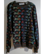 JHANE BARNES MEN&#39;S MEDIUM TEXTURED WOOL BLEND GEOMETRIC ABSTRACT SWEATER - $1,587.96 MXN