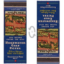 Vintage Matchbook Cover Edgewater Gulf Hotel Edgewater Park Mississippi 1940s - £7.76 GBP