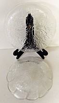 2 Piece Pasari Crystal Livia Clear Glass 1 Dinner Plate 1 Bowl Indonesia... - $27.71