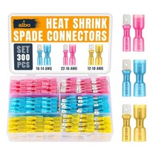 Heat Shrink Spade Connectors Kit 200–500PCS Male/Female, AWG 22–16/16–14... - $412.77 MXN+