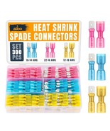 Heat Shrink Spade Connectors Kit 200–500PCS Male/Female, AWG 22–16/16–14... - $412.77 MXN+