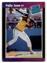 1989 Donruss #38 Felix Jose    Oakland Athletics Baseball Cards EX/NM ID:61294 - £1.35 GBP