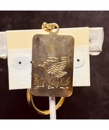 Gold Tone Key Chain With Etched Landing Duck (3827) - $8.00