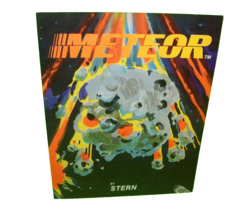 Meteor Pinball FLYER Original 1979 Flipper Game Promo Artwork Space Age ... - $29.93