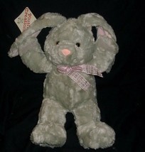 16&quot; Vintage 1999 Grey Pink Plush Creations Bryn Bunny Rabbit Stuffed Animal Toy - £26.57 GBP
