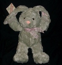 16&quot; VINTAGE 1999 GREY PINK PLUSH CREATIONS BRYN BUNNY RABBIT STUFFED ANI... - £26.15 GBP