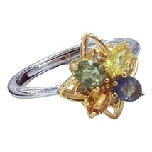 New Arrival Trend 925Sterling Silver and Colorful Sapphire Rings for Women Engag - £41.26 GBP