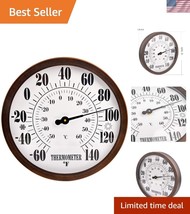 Decorative Bronze 12&quot; Outdoor Thermometer – No Battery, Automatic Calibr... - $43.50