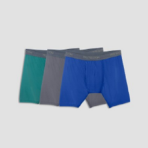 New Fruit of the Loom Select Men Sz S Everlight Boxer Brief 3pk  Blue/Gray/Green - £12.49 GBP