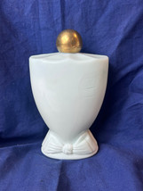 VTG Milk Glass Perfume Bottle Cologne Empty by Champrel Co Vanity Accessory - £39.52 GBP